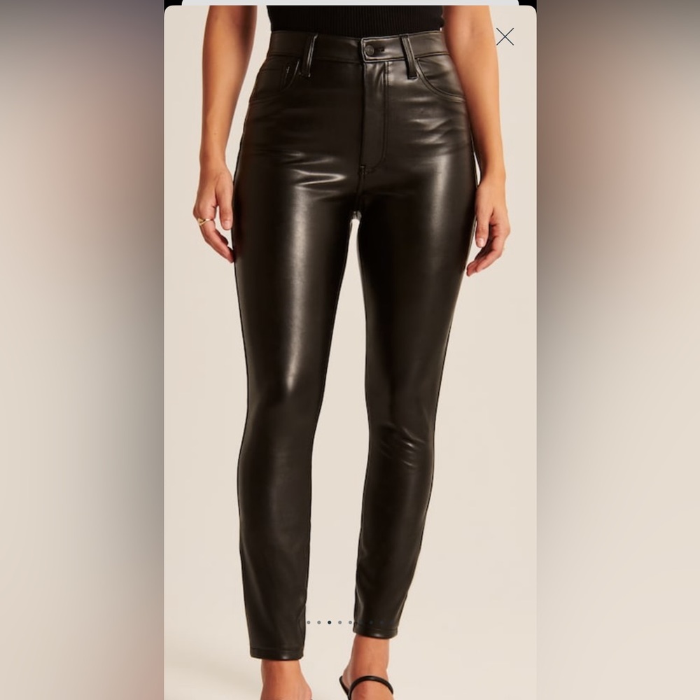 Abercrombie Vegan Leather Skinny Pant High Rise